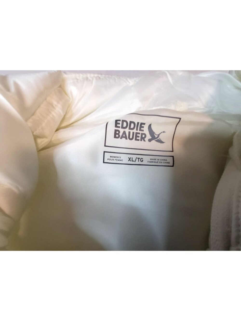 Eddie Bauer Womens XL Alpine Vest In Coconut Milk Color Stormrepel Nylon Quilted - Picture 8 of 10